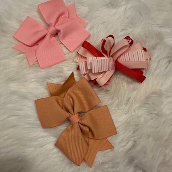Bundle (3) of 4" Sweet and Simple Bow and Loopy Bow  5B8076 - Picture 1 of 7